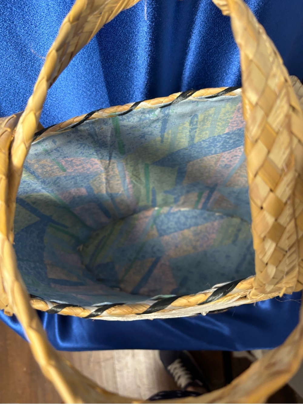 Vintage 1960s Bahamian Straw Tote Bag Bahama Mama Nautical Souvenir Handbag - Picture 9 of 12